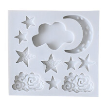 Kuchen-Fondant-Silikon-Kuchen-Backform, Stern-Mond-Schokoladenform, Wolken-Formen, KuchendekorationszubehöR für Heimwerkerwerkzeuge