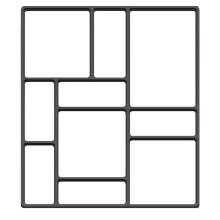 DIY Wegmacher-Pflastersteinform, Stein, Ziegel, Betonform, Beton, Zement, Gehweg, Gartenweg, Pflasterstein, Wiederverwendbare Terrassenform, A