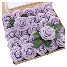 25 STKS Kunstrozen Bloemen Kunstmatig Uitziende Rozen Bruidsboeketten Centerpieces Bruidsdouche Party Home Decor, F