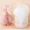 A DIY Cute Rabbit Candle Making Tool Plaster Doll Gift Easter Egg Soap Silicone Mould Chocolate Cake Decor 6