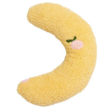 Almohada PequeñA para Gatos Protector de Cuello SueñO Profundo Cachorro Almohada en Forma de U Gatito Reposacabezas para Gatos Interior, Amarillo