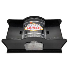 Manual Card Shuffler Poker Shuffle Machine Cards Holder Easy Hand Cranked System Card Shuffler Black