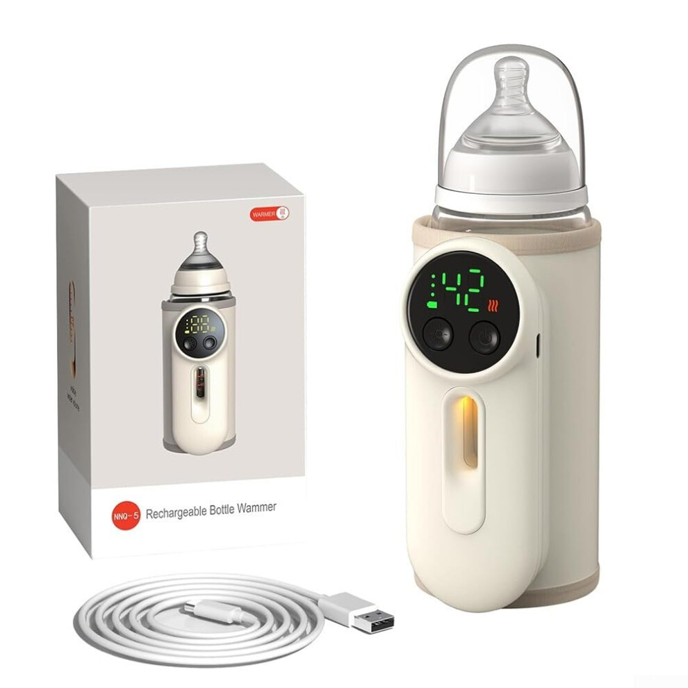 Portable USB Baby Bottle Warmer 8000mAh Insulated Travel Milk Heater Compact Vacuum Flask for On-the-Go Use