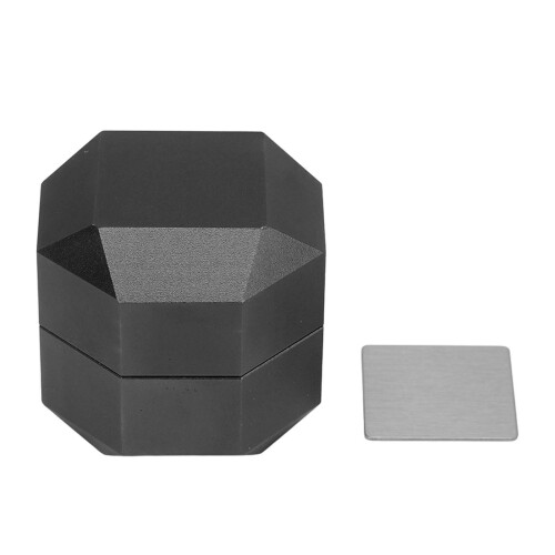 Octagonal Aluminum Billiard Chalk Holder, 2-Layer, 59g, Black 1