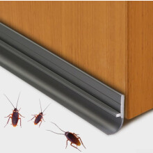 Door Draft Stopper PVC Under Door Seal Strip Noise Reduction Weatherproof Quick Peel Grey 90x4cm
