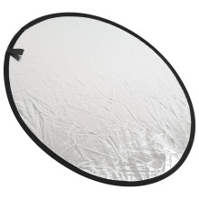 Silberweiß 2-in-1 tragbarer Fotoreflektor 80 cm / 31,5 Zoll
