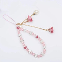 Crystal Flower Lanyard Phone Strap Chain Cellphone Lanyard Keychain For Case Bag Camera Pendant