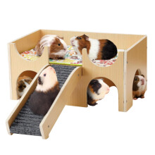 Hamster Hideouts Wooden Hamster Habitat With Climbing Ladder For Hamster Guinea Bunny Pet Animal