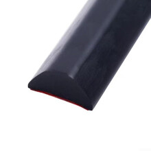 100cm Silicone Shower Waterproof Barrier Strip for Wet Room Floor, Collapsible Design, Black