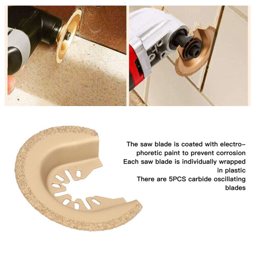 Electrophoresis Coated 5PCS Oscillating Saw Blades for Precise Sanding 1