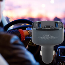 Verbessern Sie Ihr Fahrerlebnis: Bluetooth-FM-Transmitter mit farbiger LED-Hintergrundbeleuchtung, Freisprechfunktion und HiFi-Bassklang für