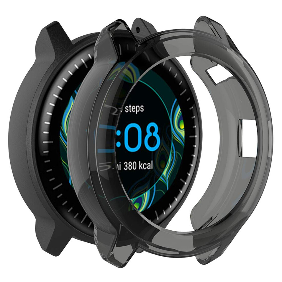 Soft Transparent Tpu Case Cover With Anti Drop Protection For Garmin Vivoactive 3 Music Black 9189345542800