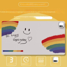(Temporizzazione 80*33, Faccina sorridente arcobaleno grande) Termoforo impermeabile da tavolo