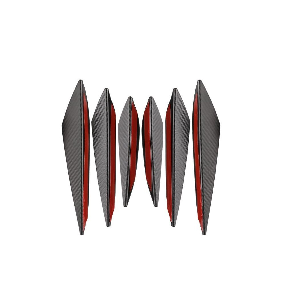 Universal 6Pcs Car Bumper Lip Splitter Fins Spoiler Canards For Sporty Appearance And Stability 9189345543029