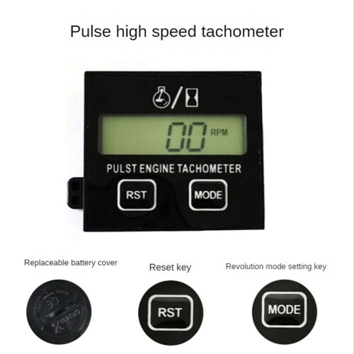 Digital Gasoline Engine Tachometer Resettable Inductive Contact Tachometer for Chain Saw Engine Lawnmower 2