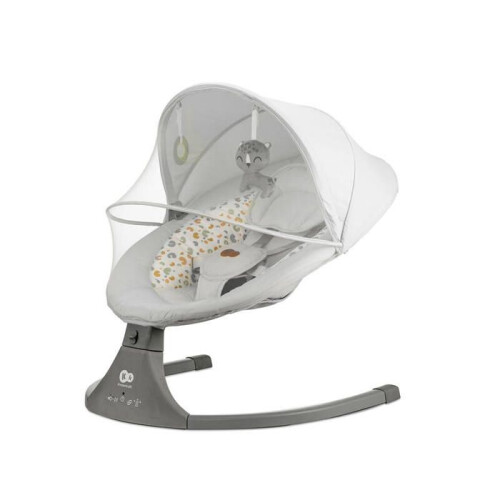 Hamaca para bebé con balanceo automático - KINDERKRAFT - LUMI 2 - Gris Claro