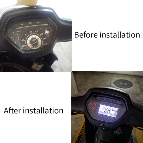 7 Colors Backlight LCD Speedometer Pnp DIGITAL METER Alpha for  Wave 100 Old/Ex5 Class/Wave Alpha 110 CX CD 1