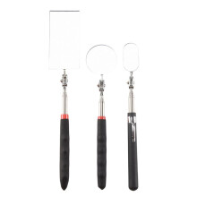 3 Pieces Telescoping Inspection Mirror Round Mirror Square Mirror Inspection Tool for Checking Vehicle,Observing Mouth B
