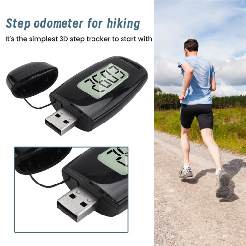 Simple Step Counter,Walking 3D Pedometer with Rechargeable Battery, Accurate Calorie Counter 2