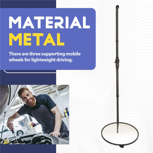 Undercarriage Inspection Mirror,Magnifying Under Vehicle Inspection Security Mirror Waterproof Foldable Adjustable Angle 2