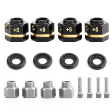 RC Brass Spacers Wheel Hex Hub Extenders for TRX4 TRX6 Wheels Extension Hex Drive Adapter(+5mm Thickness)