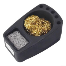 Silicone Solder Dross Box Holder With Copper Wire Cleaning Ball And Wet Sponge For Soldering Iron Tips Desoldering