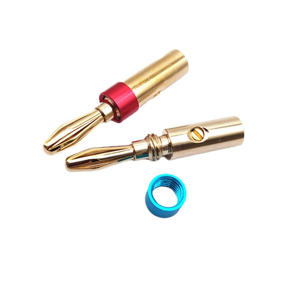 Plated Banana Plugs For Loudspeaker Cable, Banana Male Plugs, Sound Plug Connectors, Speaker Wire Adapter Gold 9382693102829