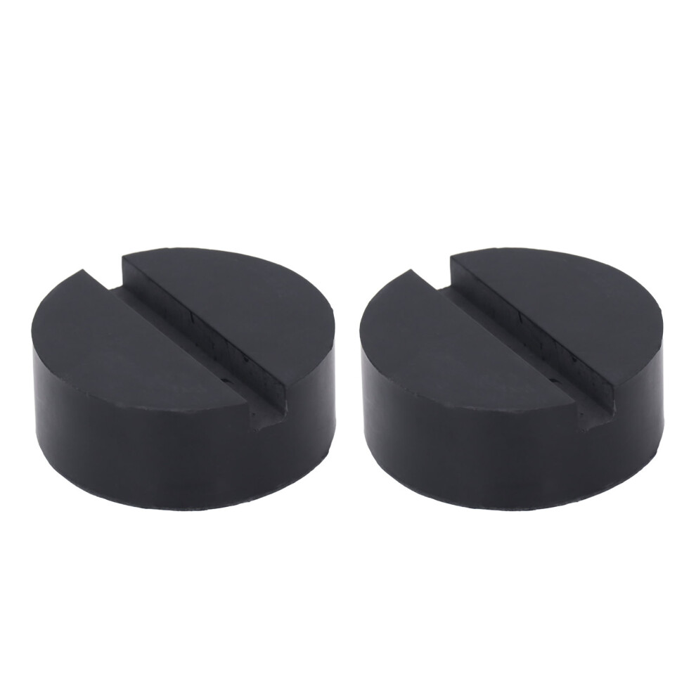 2Pcs Rubber Jack Pad Adapter 60X23mm Slotted Universal For Vehicle Lift Stand 4651375075443
