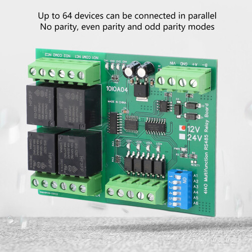 4-Channel RS485 Relay Module 12V, Multifunctional, Surge Protected 1