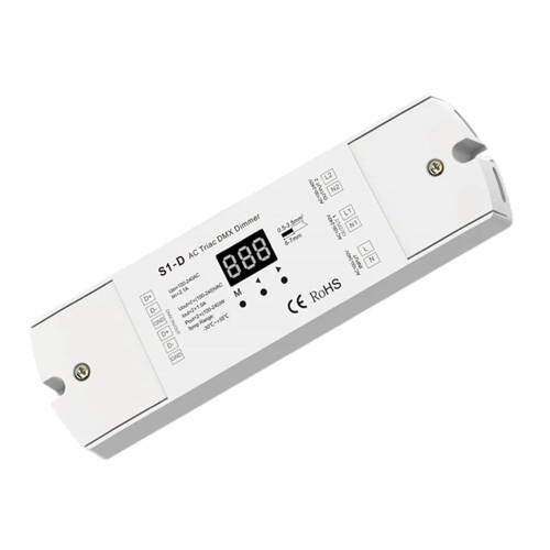 DMX512 Triac LED Dimmer Controller 2 Channel AC Phase Cut for Dimmable Lights 2
