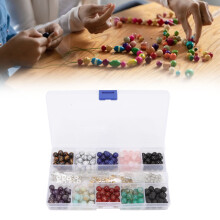 240 Stück Bunte Lava Steinperlen Set für DIY-Armbandherstellung