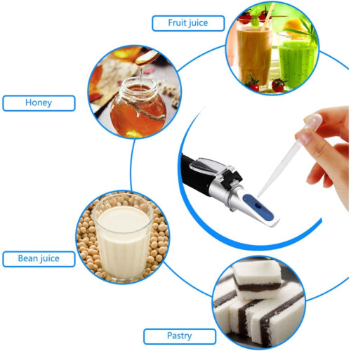 Refractometer 025% Hot Sugar Content Tester, Bean Juice Concentration 032% Sweetness Meter 1