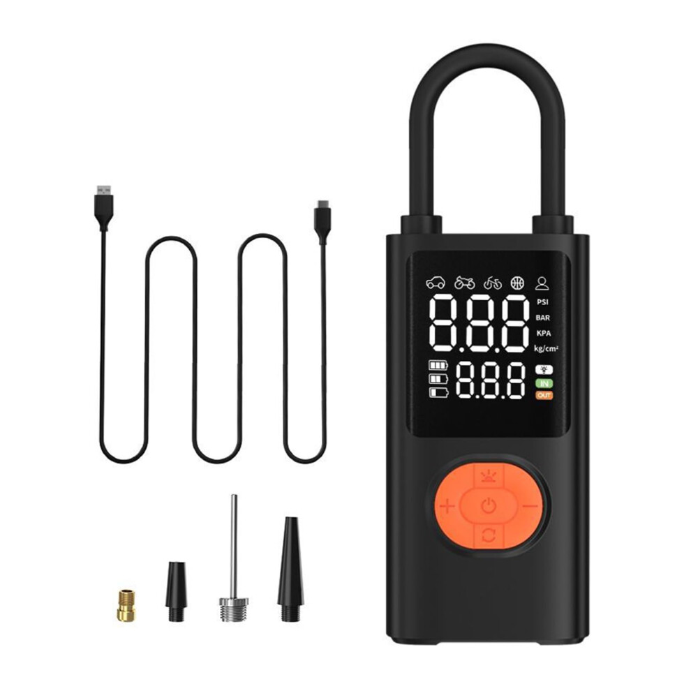 Electric 4000Mah Portable Tire Inflator With Pressure Gauge For Cars, Motorcycles, And Bicycles Cordless Air Compressor 9382693229298