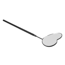 Wimpernverlängerung Herzspiegel Edelstahl Make-up-Tool Tragbar & Schwarz