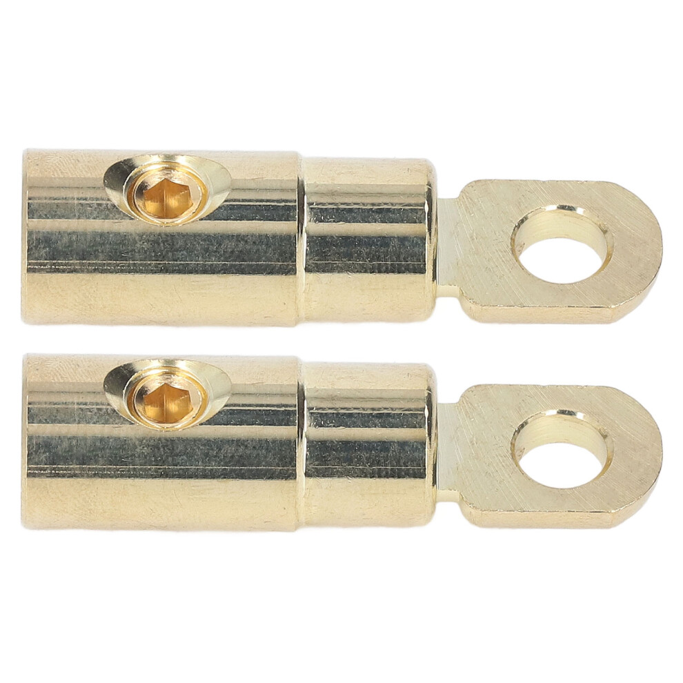 Power Battery O Ring Terminals Brass Gold Plated 4Ga 4Â6Ga Welding-Free 7901375078348