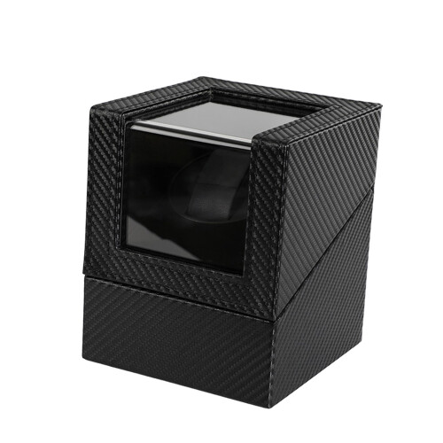 Watch Winder Box Single Watch Winder Organizer Durable PU Leather 2