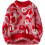 Men's Winter Jumper Long Knitted Crew Neck Pullover Red Size L Warm Student 2
