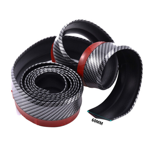 2.5M Car Front Bumper Lip Splitter Body Side Spoiler Protector Rubber Universal 2