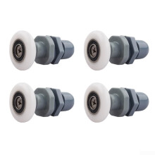 4pcs Shower Door Rollers 25mm Nylon Wheels with Aluminum Pulleys for Glass Enclosure Replacement