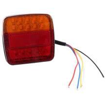 Kwadratowa Lampa LED 12V Dwukolorowa Lampa Tylna Universal Car Supplies Czerwona OsłOna
