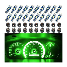 20 StüCk T5-LED-Leuchten für die Anzeige Des Armaturenbretts im Auto, 3030-3SMD-Leuchtenersatz mit Twist-Lock-Sockel - GrüN