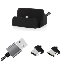 USBC Docking Station with Magnetic Connection, Fast Charging and Data Sync for Shift 6m Black