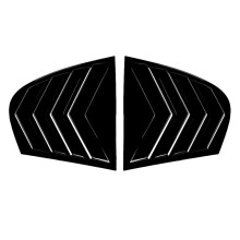 Car Rear Window Shutter Cover Trim Window Louver Side Vent Trim for 5 Series E60 2004-2010 Gloss Black