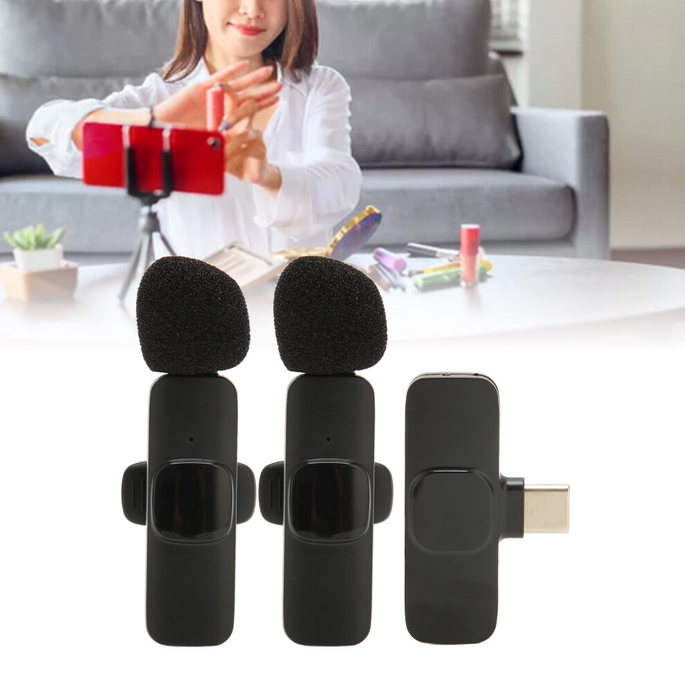 Wireless Lavalier Mic K9 20M 2X60mah For Streaming & Interviews 8791375080255