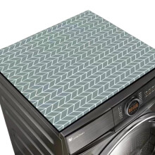 Washing Machine Cover 19.7x19.7in AntiSlip Water Absorbing Washer Dryer Dust Mat for Laundry