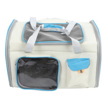 Collapsible Pet Carrier For Cats And Small Dogs With Auto Locking Zippers And Waterproof Polyester Fabric
