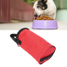 Große Rote Hundeleckerli-Tasche, Oxford-Gewebe, 24,5 x 14,5 cm Tragbare Futterschale für Haustiere