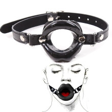 Ball Gag Silicone Mouth, Leather Strap, BDSM Bondage Restraints, Black, For Beginners And Couples