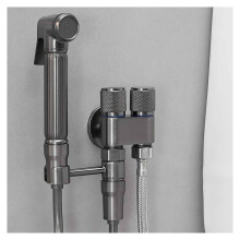 Bidet Sprayer Gun Gray Dual Control Hand Held With 2 m Spring Hose Pressure Toilet Sprayer For Feminine