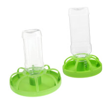 Chick Feeder and Waterer Kit 2 Sets Large Capacity Poultry Feeder Waterer Tray Feed Saving Design Easy To Clean